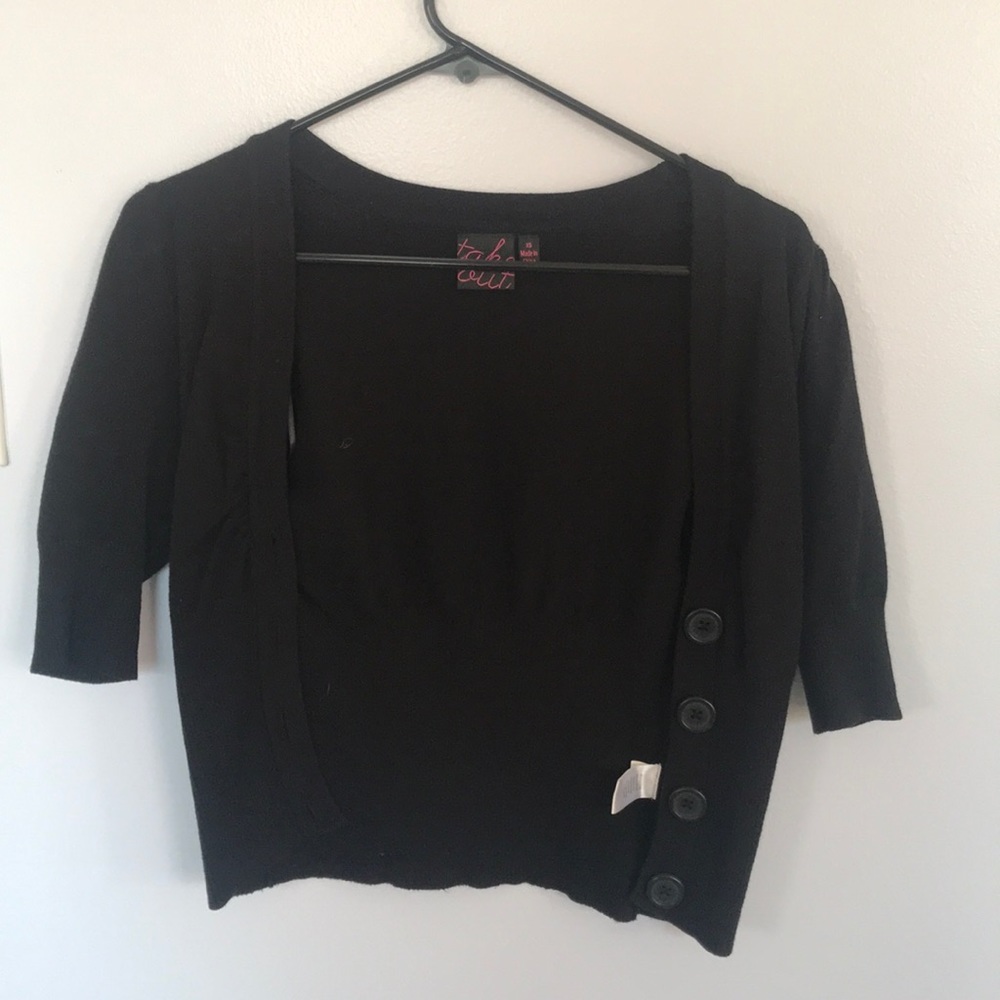 Black cardigan